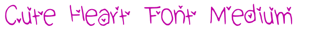 Cute Heart Font Medium